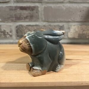 Ocean Jasper rabbit carving
